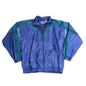 McGregor 1990s Womens Track Jacket Windbreaker  Size L (Small Stain)